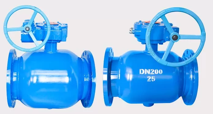Gear Box DN300 PN25 RF Flange Fully Welded Ball Valve