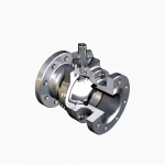 Forged Steel A105 Full Bore 12 IN 600LB RF Flange Trunnion Mounted Ball Valve With Gear Box