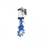 Cast Steel WCB DN100 PN16 LUG END Knife Gate Valve With Pneumatic Actuator