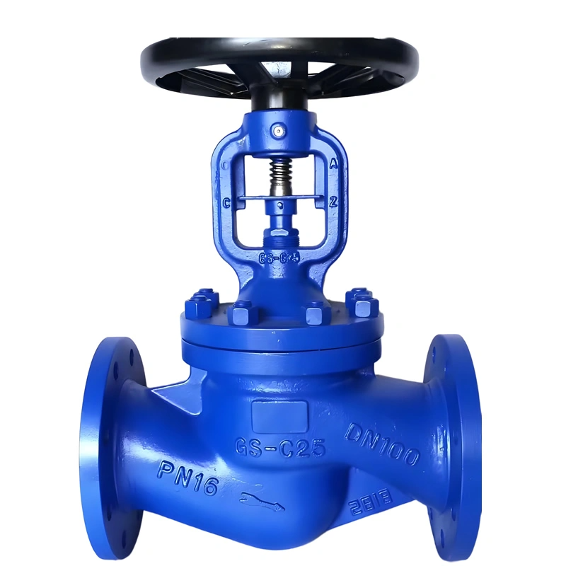 DN15~DN400 PN16~PN64 DIN GS-C25/WCB/Cast Steel Flanged Bellow Seal Globe Valve