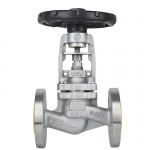 DN15~DN400 PN16~PN25 WCB Cast Steel Manual Bellow Seal Flange Globe Valve