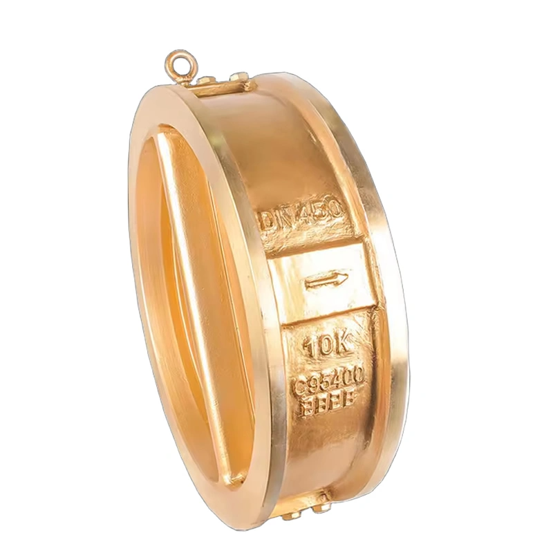 Dual Plate Brass Swing Check Valve 6 Inch Double Disc Bronze Wafer Check Valve
