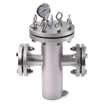 Large Flowing 80 Microns DN125 Flange Industrial Basket Strainer Waste Oil Filter