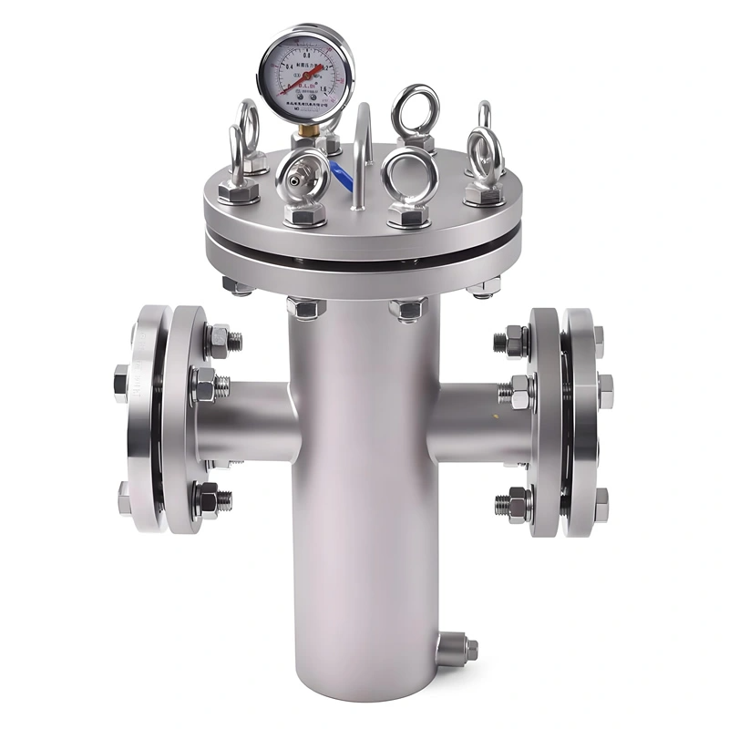 Large Flowing 80 Microns DN125 Flange Industrial Basket Strainer Waste Oil Filter