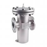 Large Flowing 80 Microns DN125 Flange Industrial Basket Strainer Waste Oil Filter