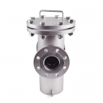 Large Flowing 80 Microns DN125 Flange Industrial Basket Strainer Waste Oil Filter