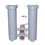 Duplex Stainless Steel Basket Strainer Filter: Flanged/Threaded Connection for Continuous Industrial Filtration