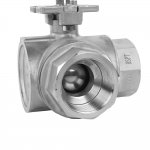Pneumatic Actuator High Platform Mounting Pad Stainless Steel T Type 3 Way Ball Valves