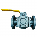 Stainless Steel Ball Valve 5″ Motorized Handle Three-way Valve with Pneumatic Drive DN200mm 3 Way Flanged Ball Valve