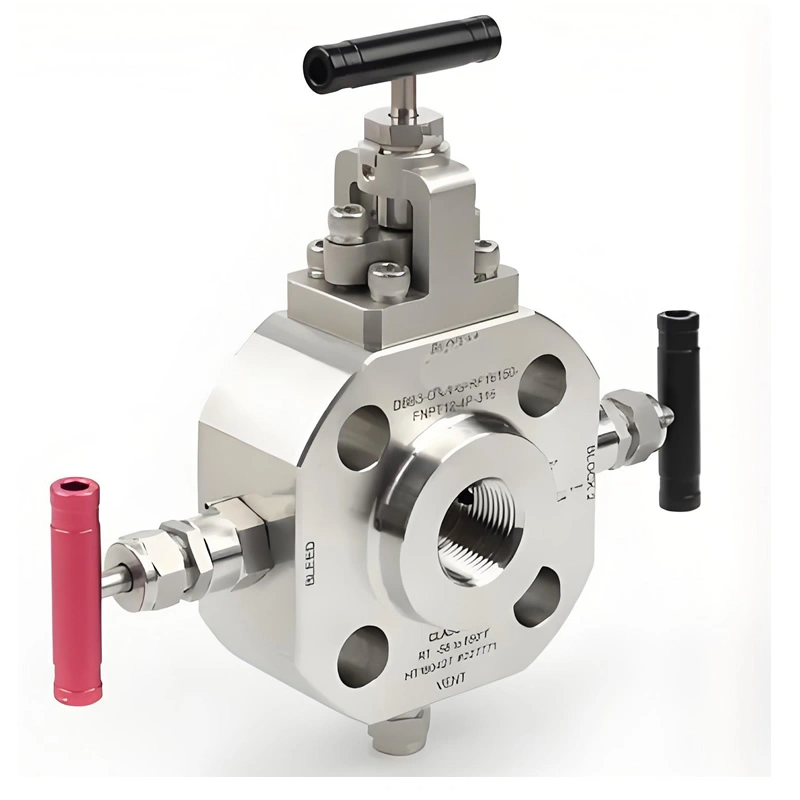 10000psi Stainless Steel Manual Power Flange Double Block and Bleed Valves