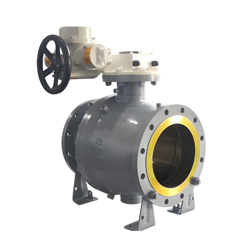 12″ Class150 WCB Flanged Electric Actuated Full Bore Two-Piece Trunnion Mounted Ball Valve