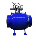 Electric Worm Gear Wcb Carbon Steel Regulating Control Fully Welded Ball Valve Pn25 Dn800 Dn1200