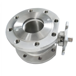High Platform DN20 Thin Type Flanged 304SS Stainless Steel Water Gas Flanged Ball Valve V Type Ball Valve for Sale
