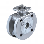 High Platform DN20 Thin Type Flanged 304SS Stainless Steel Water Gas Flanged Ball Valve V Type Ball Valve for Sale