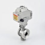 Electric V-Type Pinch Ball Valve with Hard Seal Wear-Resistant Cut-off Adjustment for Mud Particle Coal Ash