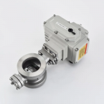 Electric V-Type Pinch Ball Valve with Hard Seal Wear-Resistant Cut-off Adjustment for Mud Particle Coal Ash