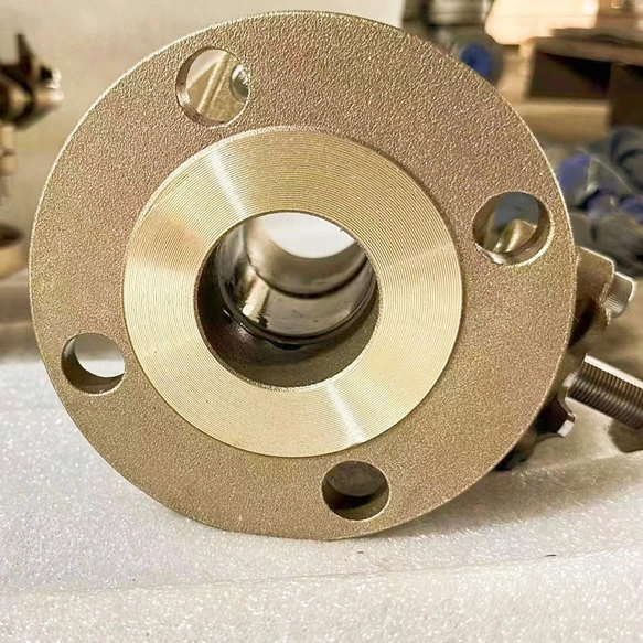 DN50 CLASS150 Forged 3-Piece Flange Aluminum Bronze Pneumatic/Electric Ball Valve