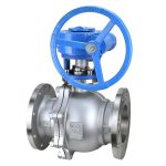API/CE/ASME Compliant Stainless Steel CF8 Flanged Soft Seal Worm Gear Floating Ball Valve