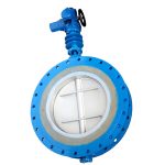 DN600 800LB PN10 SS321 Body and Disc High-Temperature Hard-Seal Flanged Butterfly Valve