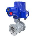 DN100 PN16 Explosion Proof 2 Way Electric Ball Valve Stainless Steel Rotary Ball Valve