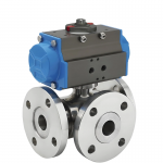 High-Quality DN600 Pneumatic Stainless Steel Ball Valve Flange Floating Ball Valve