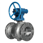 DN100 PN40 Carbon Steel SS304 Manual Metal Seal Float Flange Ball Valve