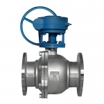 DN100 PN40 Carbon Steel SS304 Manual Metal Seal Float Flange Ball Valve