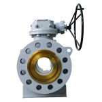 DN100 PN40 Side-Entry Metal-to-Metal Trunnion Ball Valve