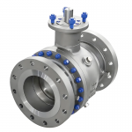 ANSI DN100 Class 300 Carbon Steel Wcb with Top Flange 2PC Trunnion Mounted Ball Valve