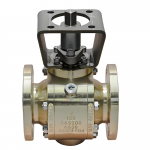 DN50 CLASS150 Forged 3-Piece Flange Aluminum Bronze Pneumatic/Electric Ball Valve