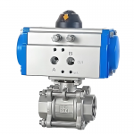 1/2″~4″ PN10~PN64 304/316 Stainless Steel 3-PC Full Port Pneumatic Internal Thread Ball Valve