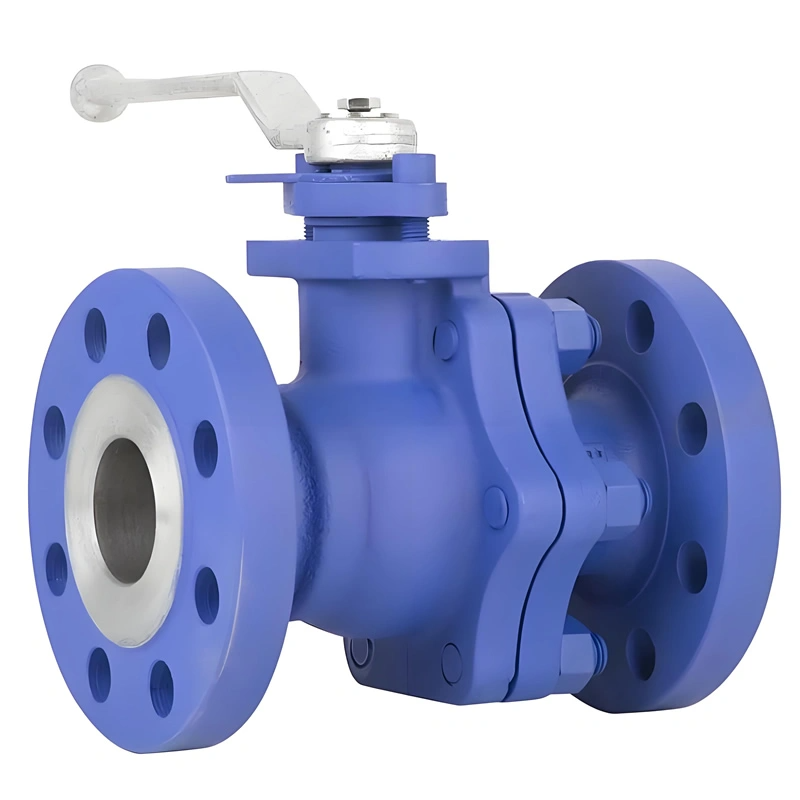 API608 2″ 100LB WCB Manual PTFE/PFA/FEP Lined Stainless Steel Floating Ball Valve