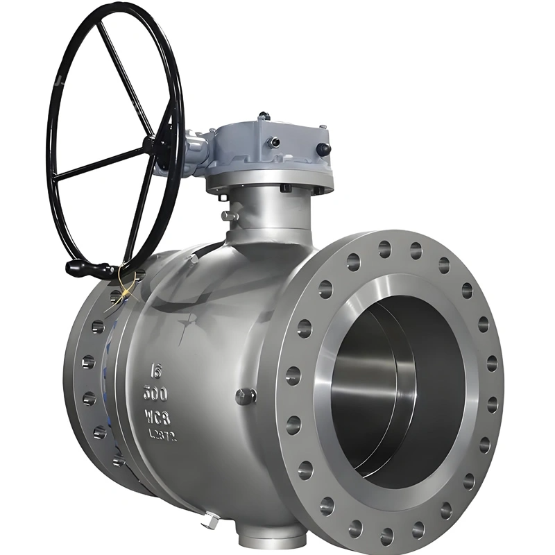 API6d 16inch Class 300 Cast Steel Wcb/Wcc/Lcc Gear Flanged Trunnion Ball Valve