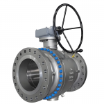 API6d 16inch Class 300 Cast Steel Wcb/Wcc/Lcc Gear Flanged Trunnion Ball Valve