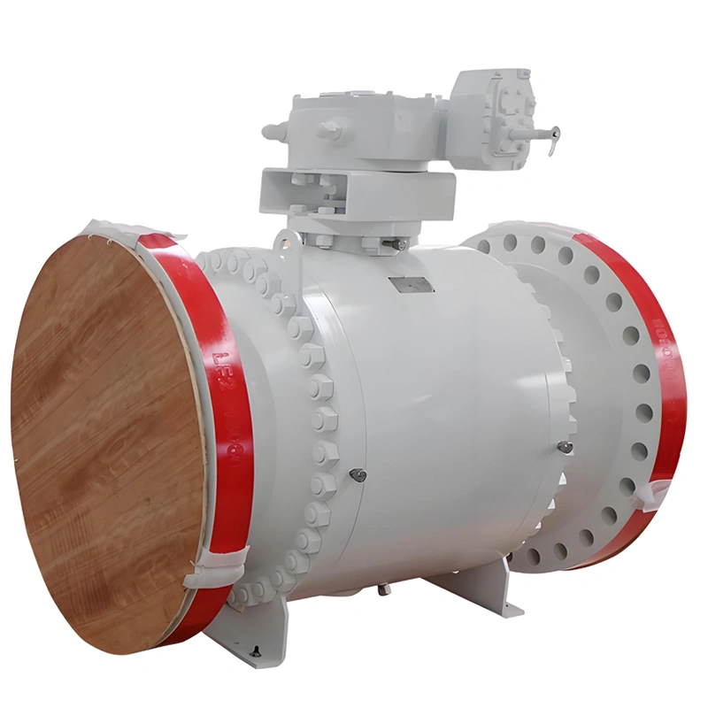 API 6D Forged Gear-Operated Flange Metal to Metal Seat Trunnion-Mounted Ball Valve