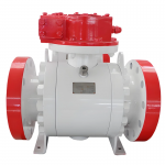 API 6D Forged Gear-Operated Flange Metal to Metal Seat Trunnion-Mounted Ball Valve