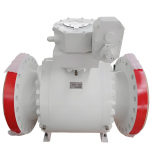 API 6D Forged Gear-Operated Flange Metal to Metal Seat Trunnion-Mounted Ball Valve