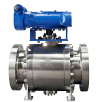 API608 DN300 F304L 3-Piece Stainless Steel High Pressure 900lb Flanged Gearbox Steam Rated High Temp Trunnion Mounted Ball Valve