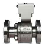 API DN25 PN40 F304 Raised Face Flange Bare Stem Floating Ball Valve
