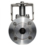 API DN25 PN40 F304 Raised Face Flange Bare Stem Floating Ball Valve