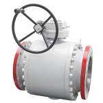 API 6D High-Pressure 3 PCS 1500lb Flange-Type Forged Stainless Steel Full Port Trunnion Ball Valve