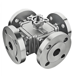 DN80 PN16 Multi Port 4 Way Ball Valve Stainless Steel 304/316 Manual Flange Four-way Ball Valve