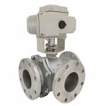 DN80 PN16 Electric 3-Way Threaded Ball Valve for Gas Media Customizable 3-Way Ball Valves