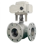 DN80 PN16 Electric 3-Way Threaded Ball Valve for Gas Media Customizable 3-Way Ball Valves