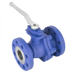 DIN DN50 300LB Manual Cast Iron WCB PTFE Soft Seal Flange Floating Ball Valve