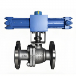 DN100 PN16 Flange CF8/WCB Trunnion Mounted Ball Valve With Hydraulic Actuator