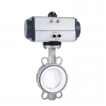 Stainless Steel Corrosion-Resistant Pneumatic Wafer Type Fluorine Lined Butterfly Valve
