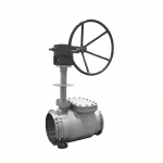 Manual turbine metal hard seal welding low temperature cryogenic butterfly valve