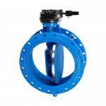 Big Size Ductile Iron Pn10 DN400~DN2400 Pneumatic Electric Actuator Double Offset Eccentric Flange Butterfly Valve