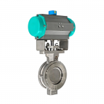 Top-Quality Stainless Steel Pneumatic Butterfly Valve with Double Offset Design in Wafer Type for Water Oil Gas with API 609